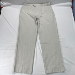 Lauren Ralph Lauren Chino Straight Leg Pants Mens 37x33 Flat Front Khaki Beige‎